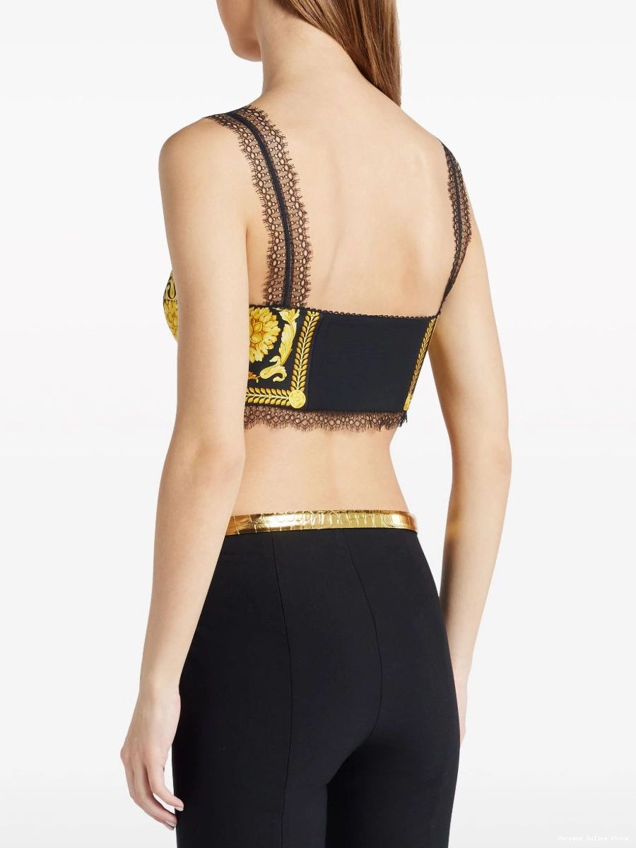 Affordable Versace bralette silk Barocco-print Women 0405